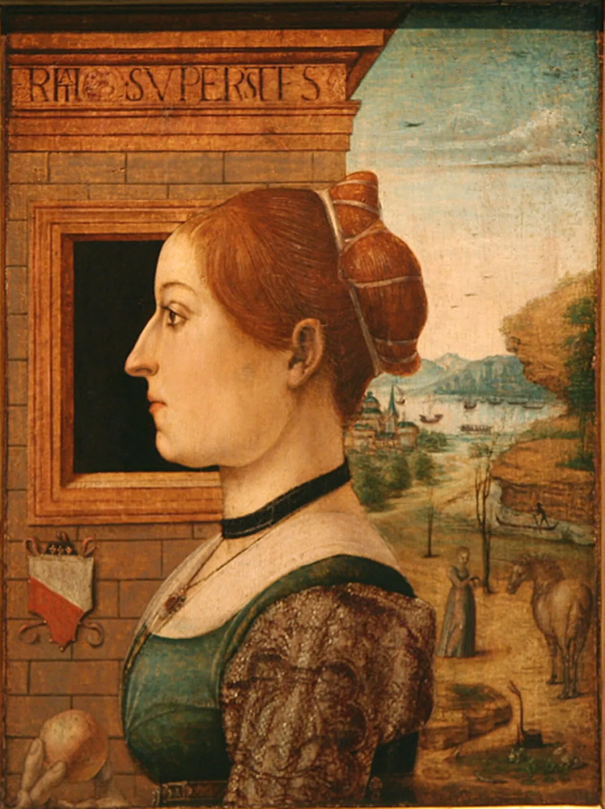 Portrait of a Woman, possibly Ginevra d'Antonio Lupari Gozzadini by Maestro delle Storie del Pane