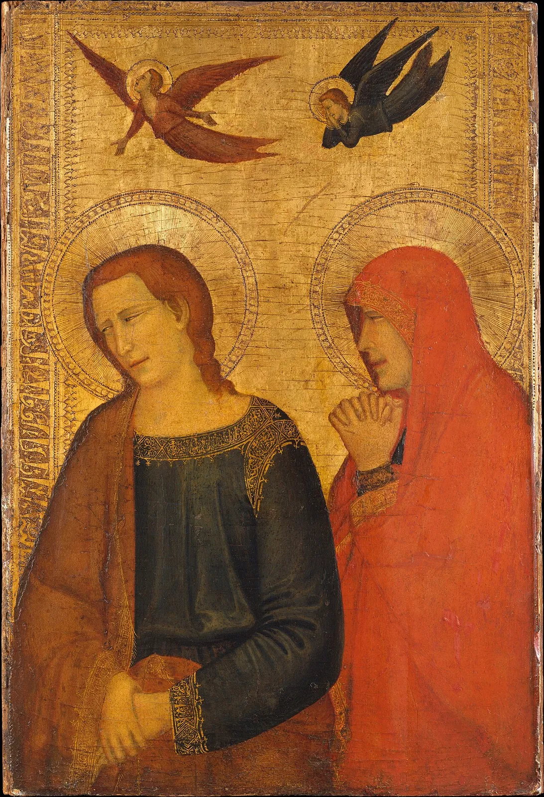 Saints John the Evangelist and Mary Magdalene by Italian, Neapolitan Follower of Giotto