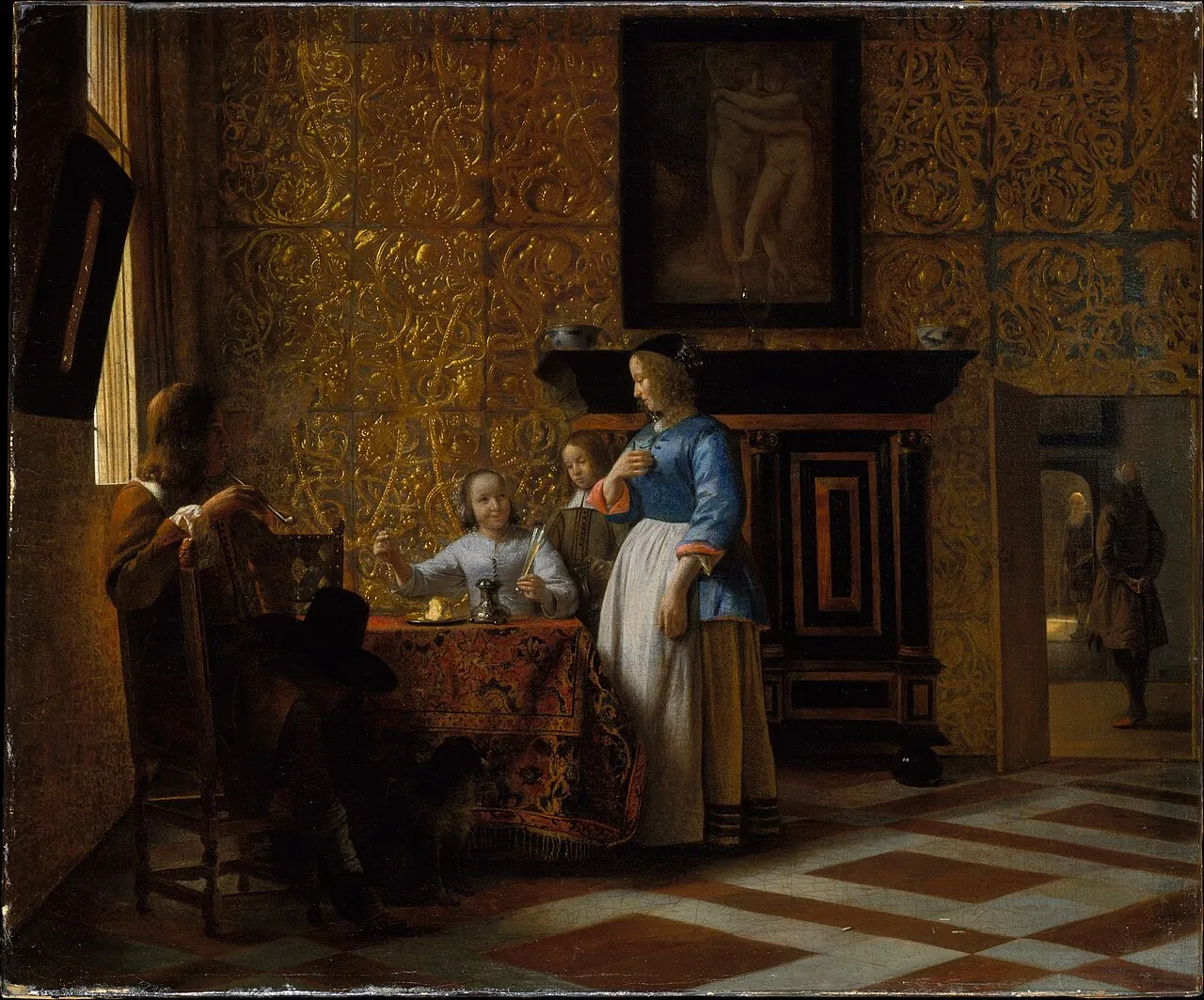 Leisure Time in an Elegant Setting by Pieter de Hooch