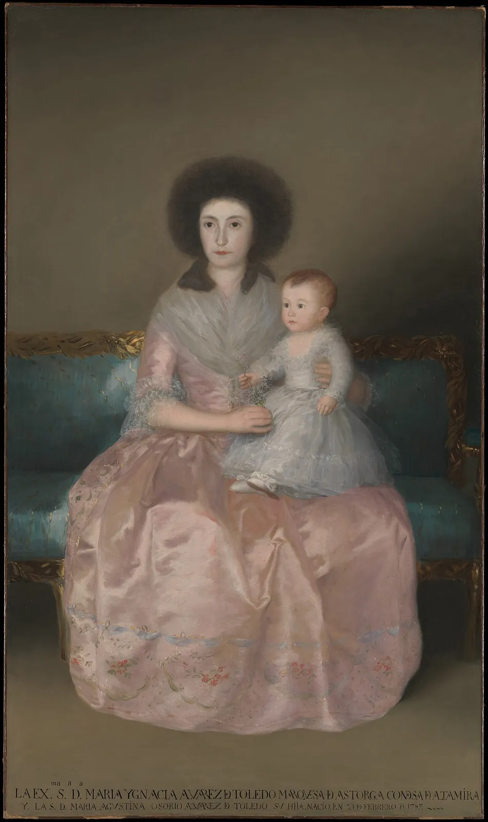Condesa de Altamira and Her Daughter, María Agustina by Goya (Francisco de Goya y Lucientes)
