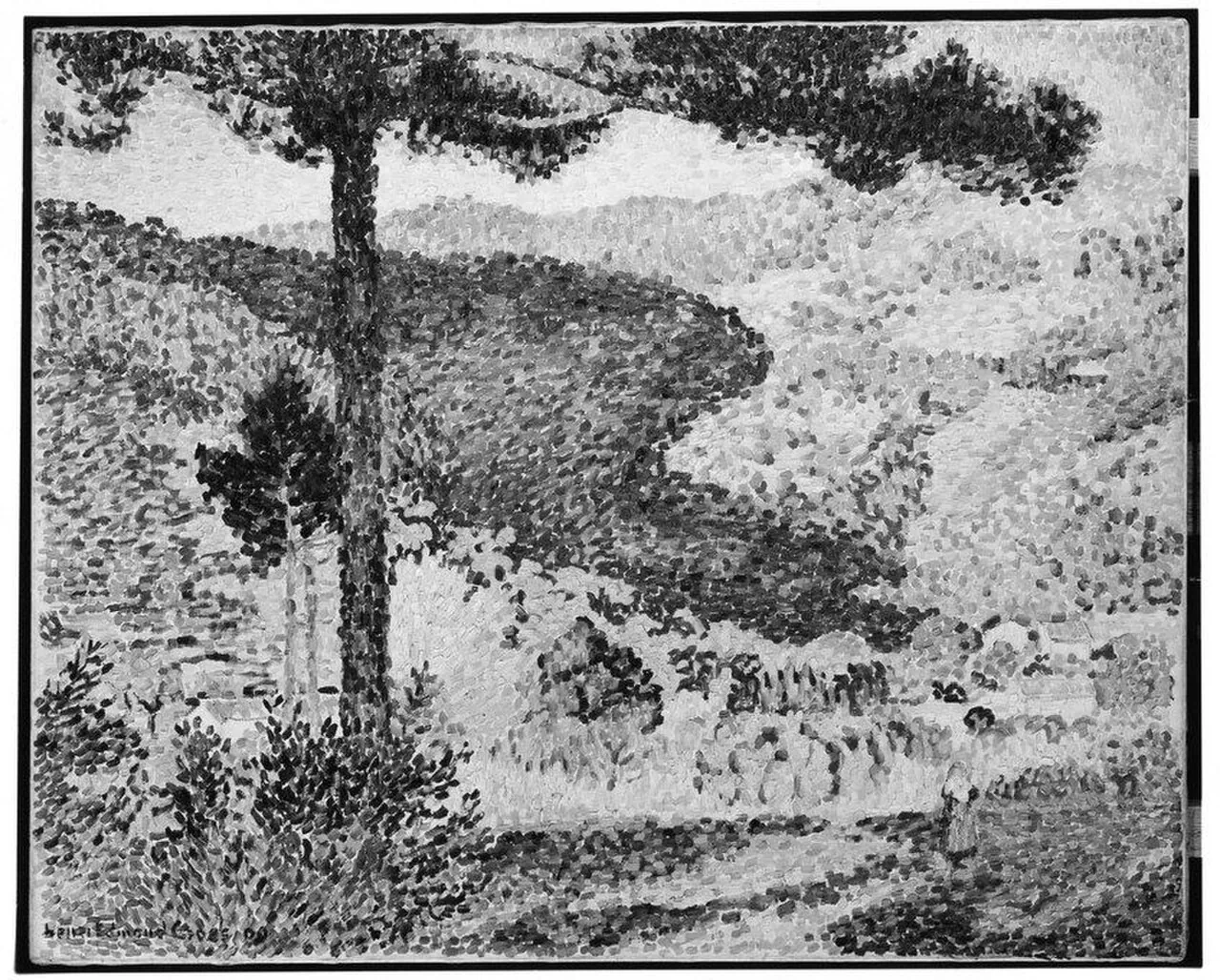Valley with Fir (Shade on the Mountain) by Henri-Edmond Cross (Henri-Edmond Delacroix)