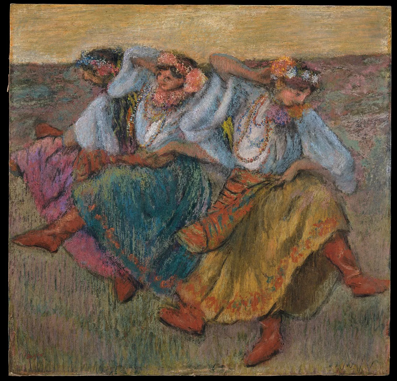 Dancers in Ukrainian Dress by Edgar Degas