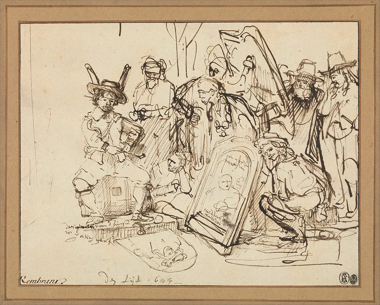 Satire on Art Criticism by Rembrandt (Rembrandt van Rijn)