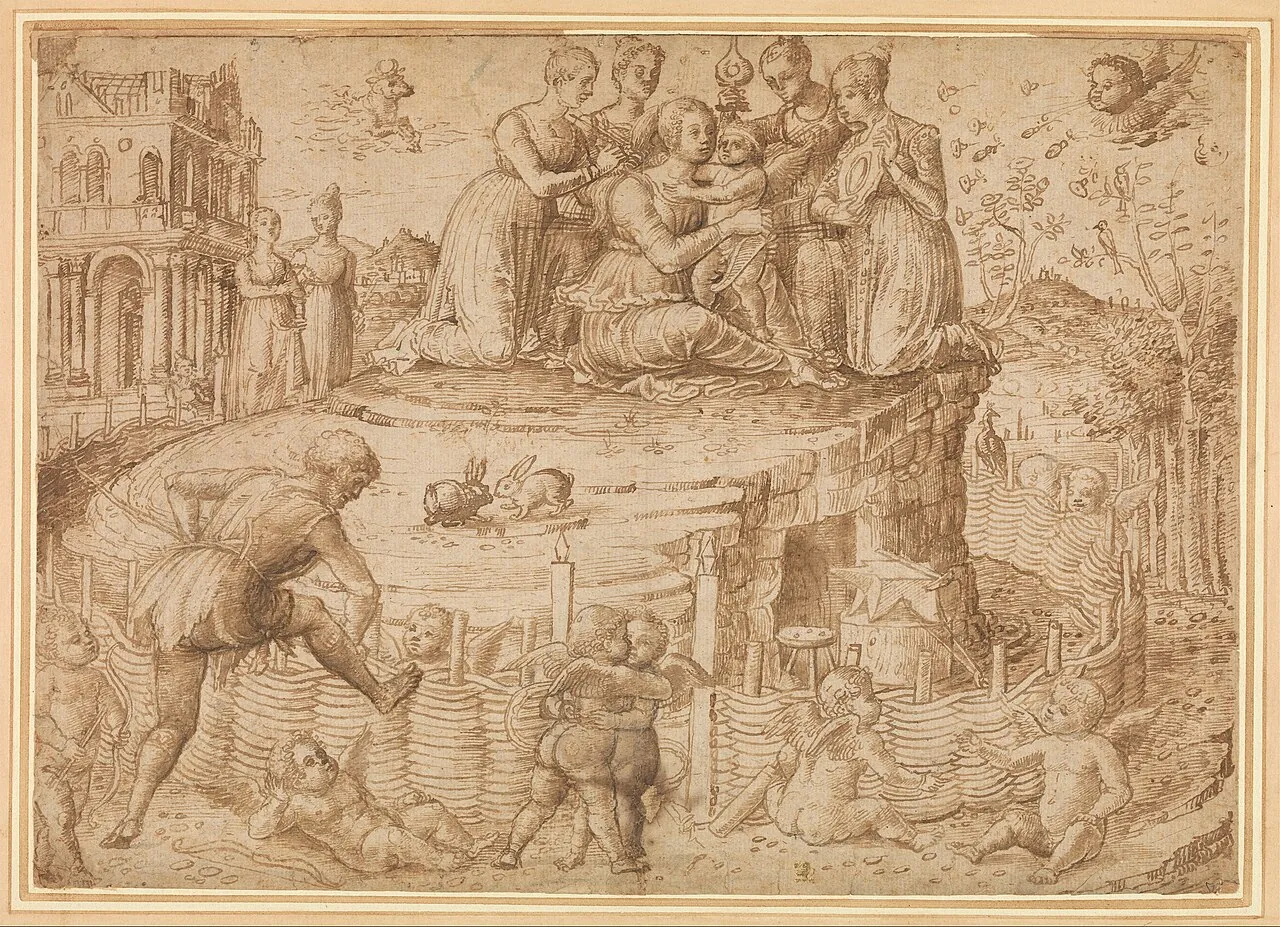 Vulcan Building a Fence Around the Mount of Venus by Giovanni Bellini