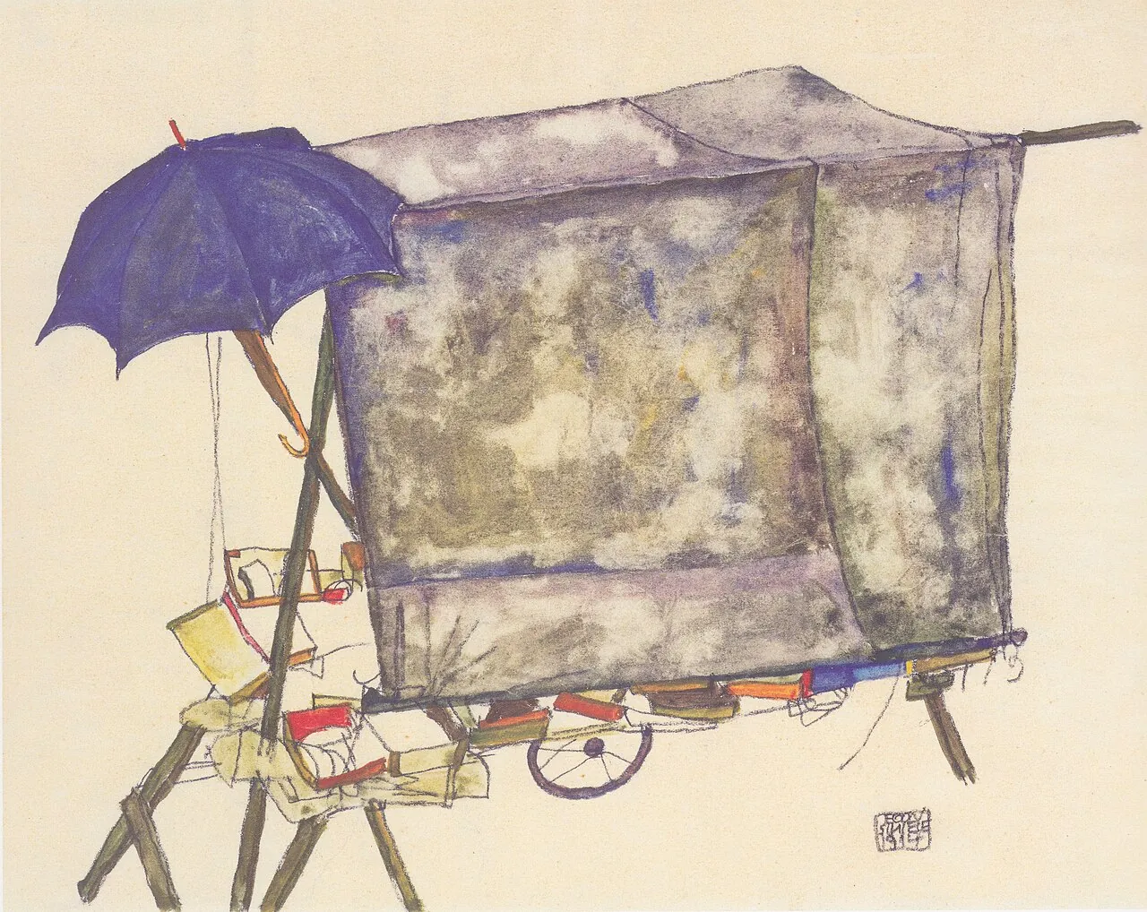 Street Cart by Egon Schiele
