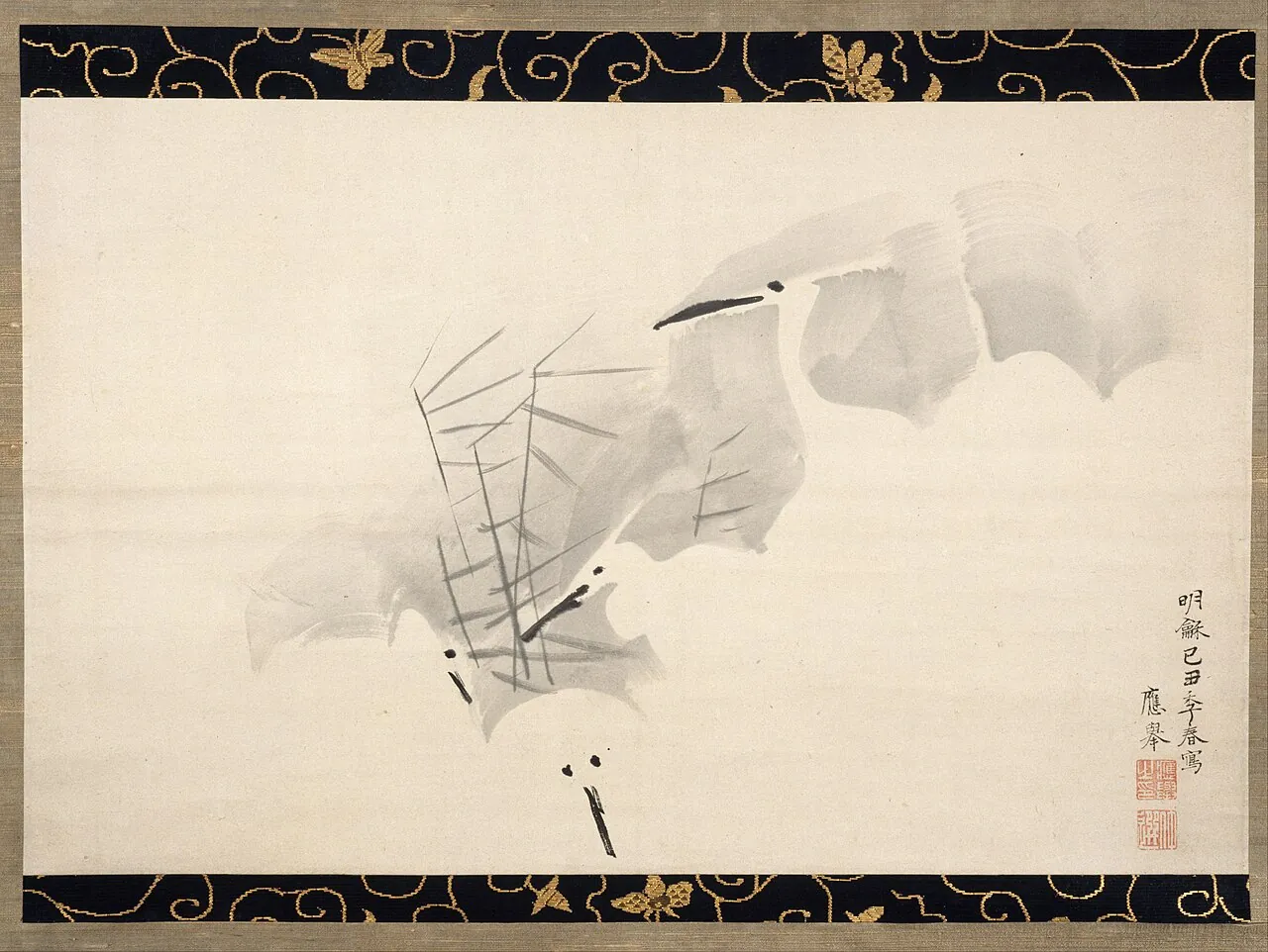円山応挙筆 白鷺図|White Herons by Maruyama Ōkyo 円山応挙