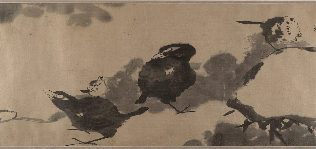 清 八大山人(朱耷) 蓮塘戲禽圖 卷|Birds in a lotus pond by Bada Shanren (Zhu Da)