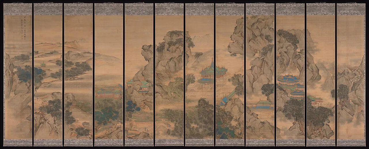 清 袁江 九成宮圖 屏|The Palace of Nine Perfections by Yuan Jiang
