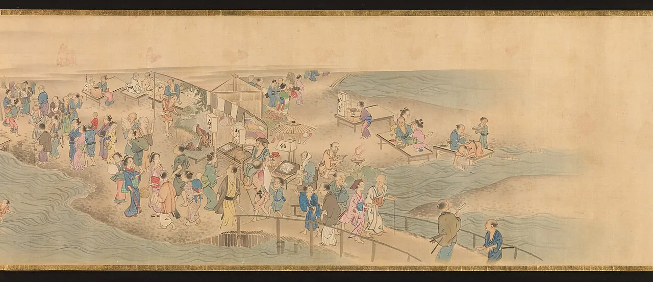 源琦筆 　華洛四季遊楽図巻|Scenes of the Four Seasons in Kyoto by Genki (Komai Ki)