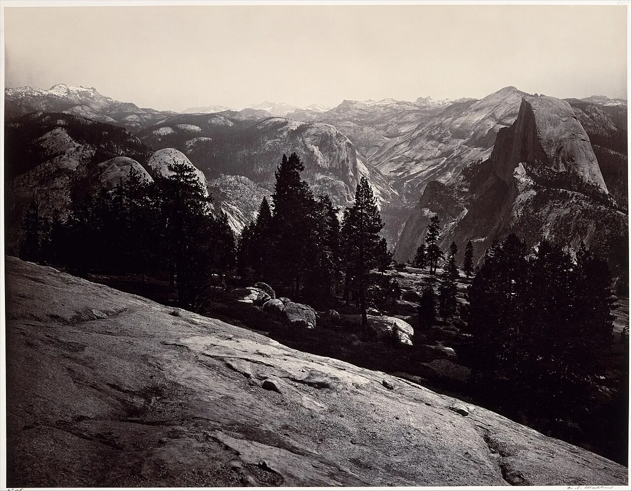 View from the Sentinel Dome, Yosemite by Carleton E. Watkins