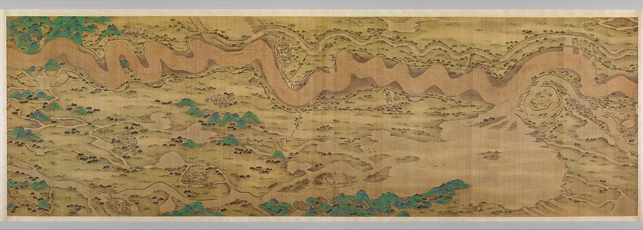 清 佚名 黃河萬里圖 卷|Ten Thousand Miles along the Yellow River by Unidentified artist