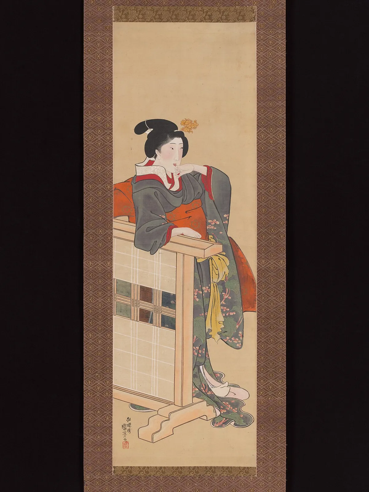 大奥女中芝居見物図|Lady-in-Waiting at Edo Castle by Utagawa Kuniyoshi 歌川國芳