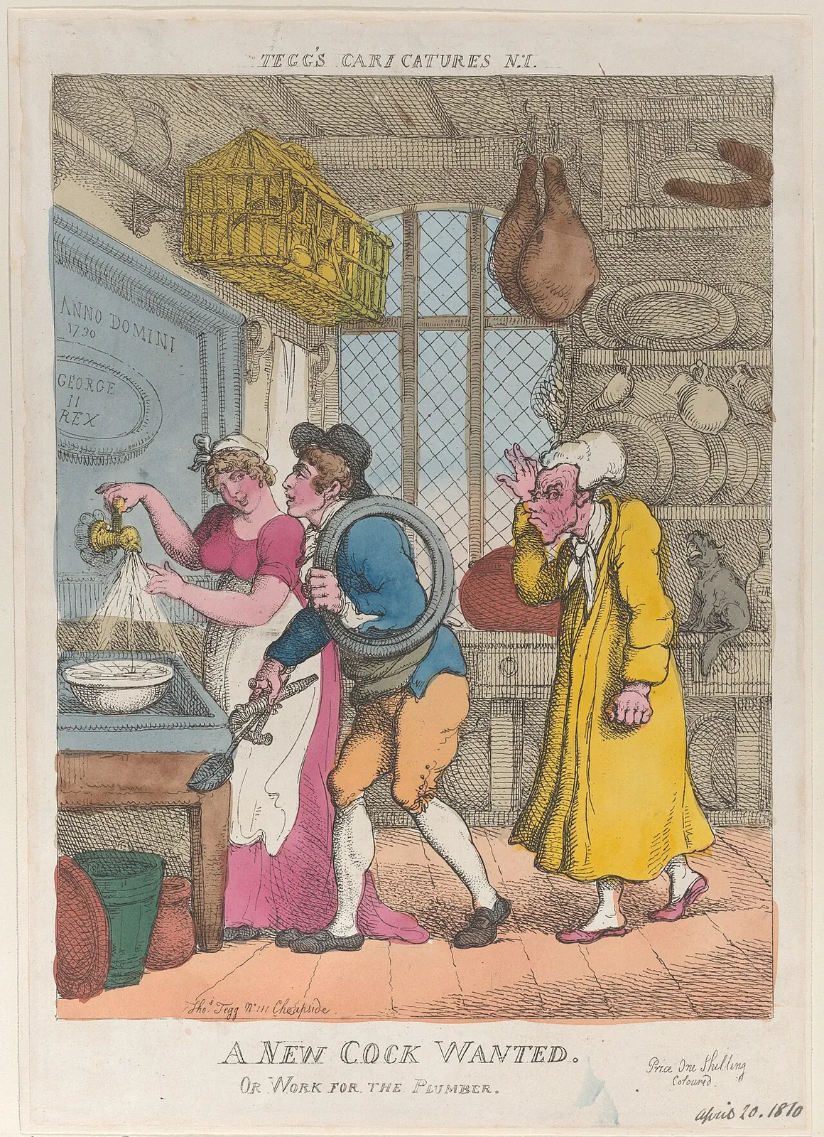 A New Cock Wanted, or Work for the Plumber by Thomas Tegg