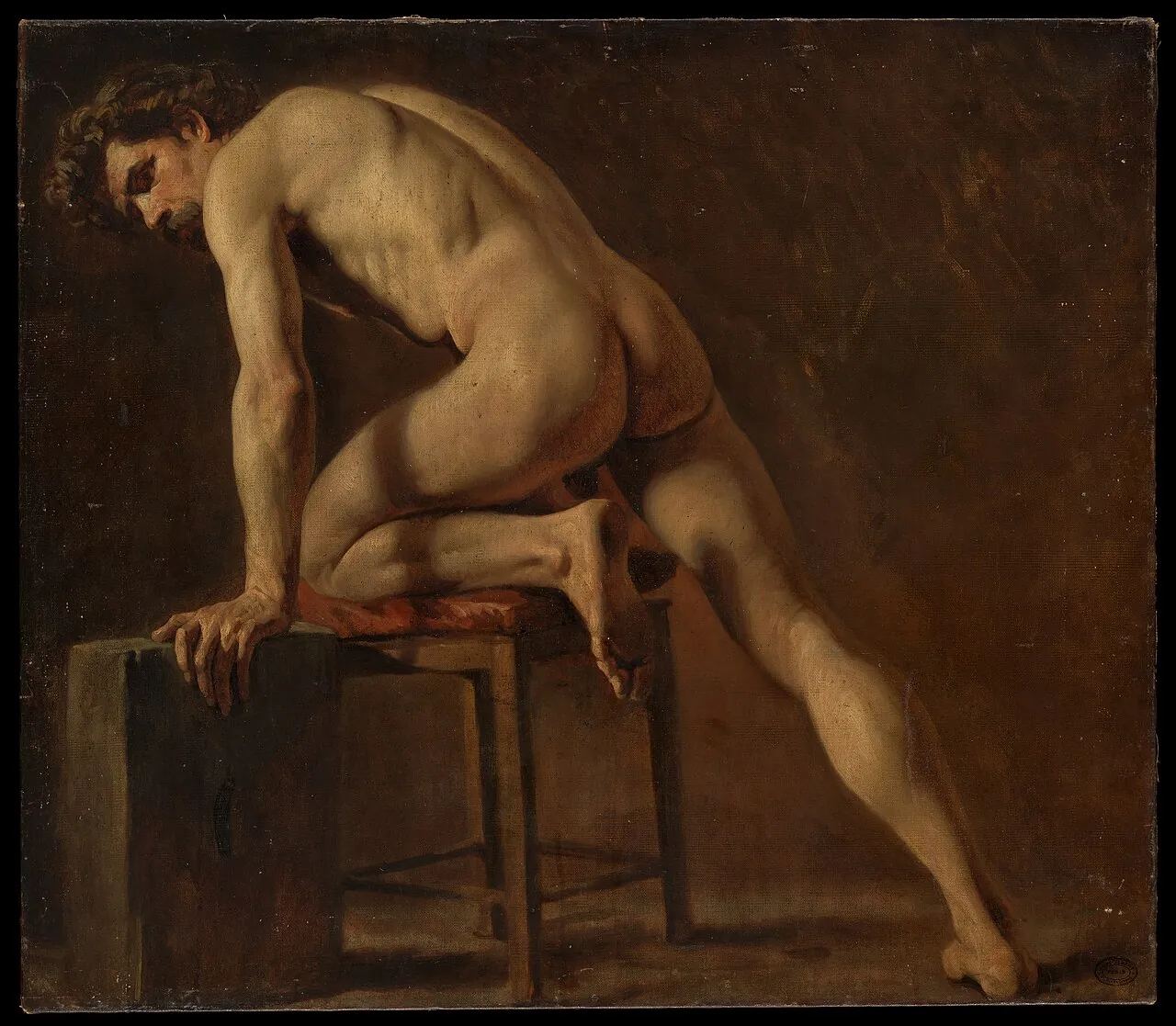 Study of a Nude Man by Gustave Courbet