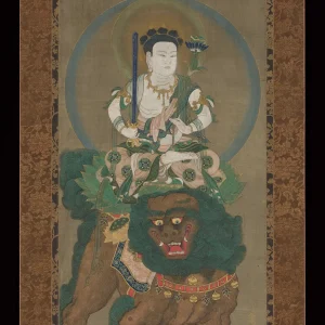 五髪文殊菩薩像|The Bodhisattva Five-Topknot Monju (Manjushri) (Gokei Monju Bosatsu zō) by Unidentified artist
